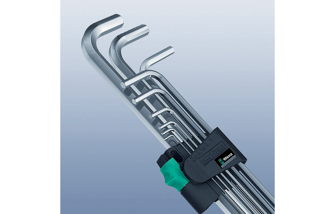 WE-022087	950/9 PKL Hex-Plus 1 Набор Г-образных ключей, хром, с шаром, 9 пр., 1.5/2/2.5/3/4/5/6/8/10 мм 2