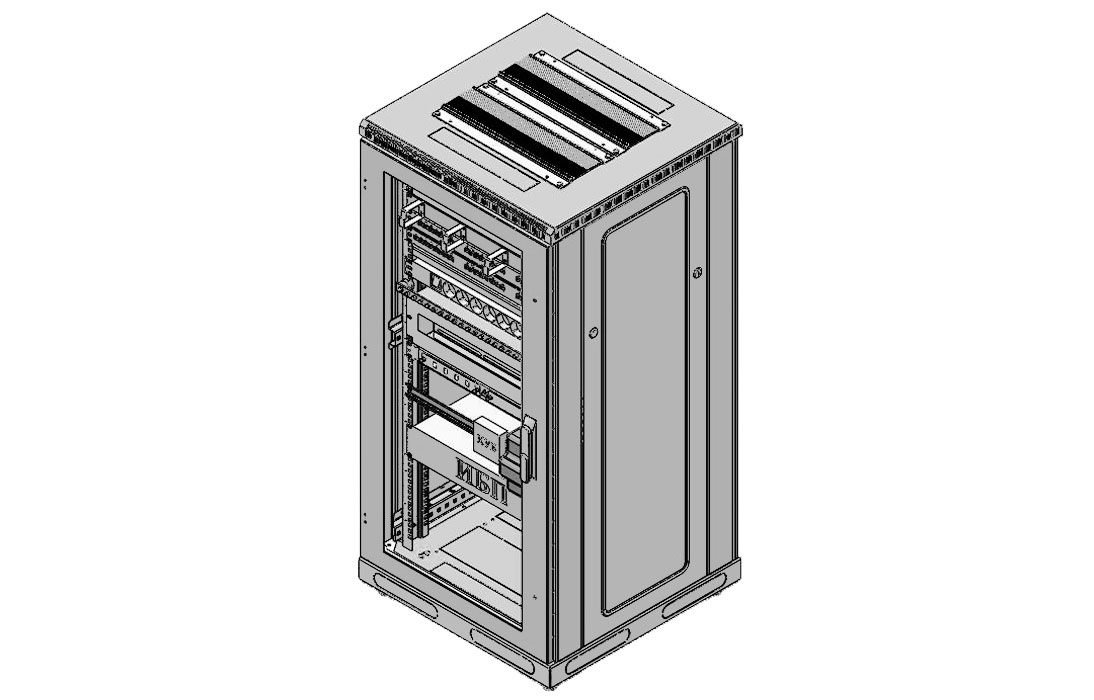 Шкаф видеонаблюдения в сборе