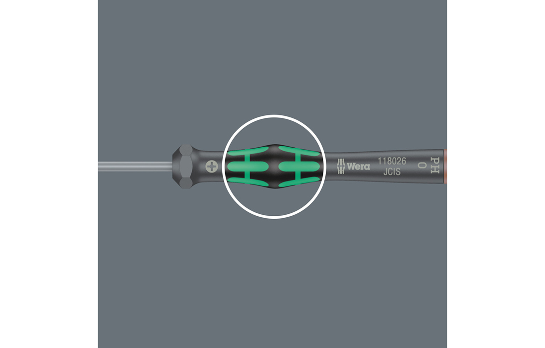 WE-118152	2035/6 B Kraftform Micro Набор отвёрток прецизионных + подставка, 6 пр., PH 0x60/1x80, SL 0.40x2.5x80/0.50x3.0x80/0.60x3.5x80/0.80x4.0x80 3