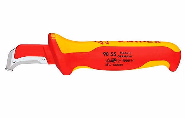 KN-9855 Нож с пяткой для снятия изоляции KNIPEX 98 55
