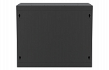 Шкаф телекоммуникационный настенный разборный черный 19”,9U(600x450), ШТ-НСр-9U-600-450-П-Ч дверь перфорированная ССД внешний вид 3