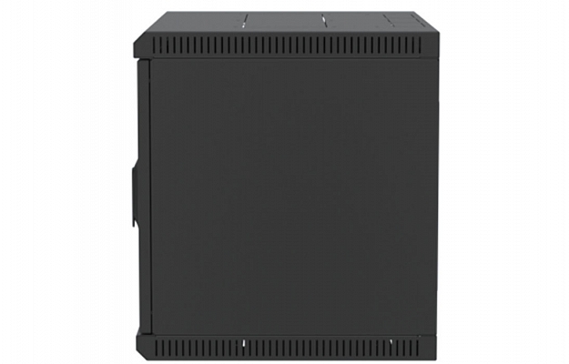 Шкаф телекоммуникационный настенный разборный черный 19”,9U(600x550), ШТ-НСр-9U-600-550-П-Ч дверь перфорированная ССД внешний вид 4