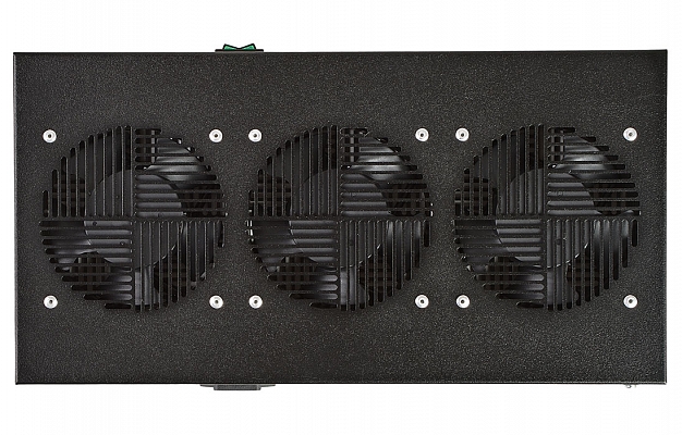 Вентиляторный модуль , 3 вентилятора с термодатчиком 35С ВМ-3-19"-Ч черный ССД внешний вид 3
