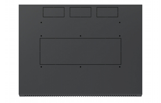 Шкаф телекоммуникационный настенный разборный черный 19”,9U(600x450), ШТ-НСр-9U-600-450-П-Ч дверь перфорированная ССД внешний вид 6
