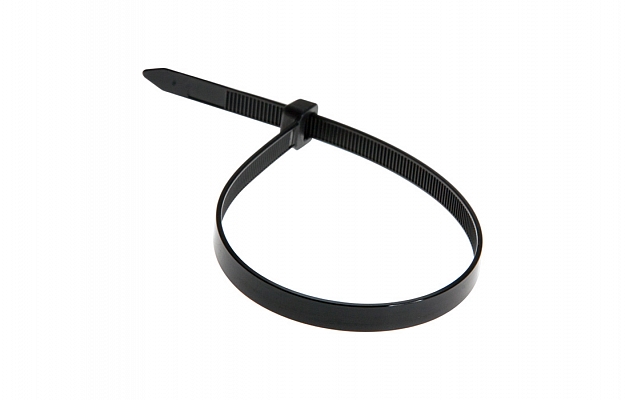 07-0451-8 Хомут-стяжка кабельная нейлоновая REXANT 450 x7,6 мм, черная, упаковка 100 шт. внешний вид 1