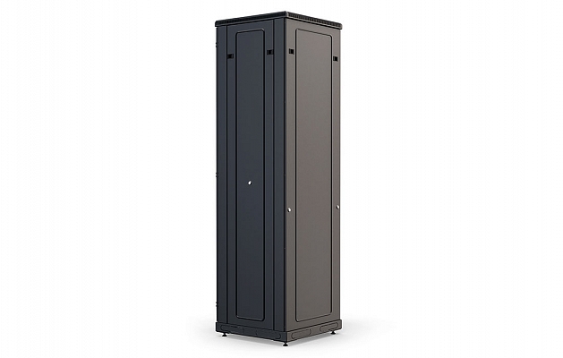 Шкаф телекоммуникационный напольный 19", 42U(800x1000), ШТ-НП-М-42U-800-1000-М-Ч, передняя дверь металл, черный ССД внешний вид 6