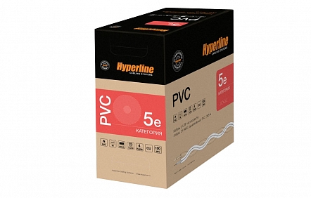 Hyperline UUTP4-C6-S23-IN-PVC-GY-305 (305 м)