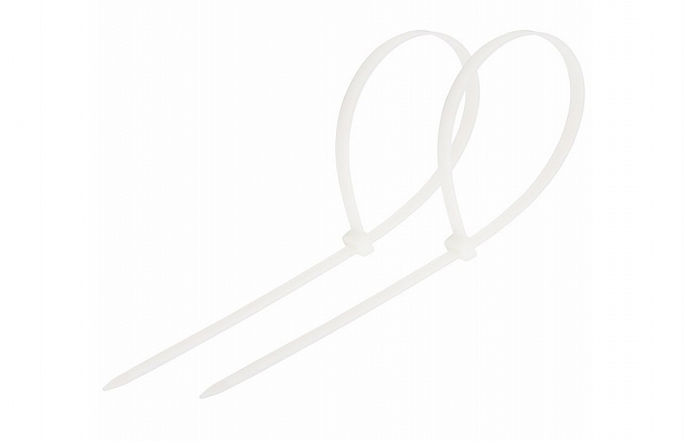 07-0400-8 Хомут-стяжка кабельная нейлоновая REXANT 400 x7,6 мм, белая, упаковка 100 шт. внешний вид 1