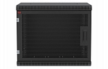 Шкаф телекоммуникационный настенный разборный черный 19”,9U(600x550), ШТ-НСр-9U-600-550-П-Ч дверь перфорированная ССД внешний вид 2