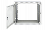 Шкаф телекоммуникационный настенный разборный 19”,9U(600x350), ШТ-НСр-9U-600-350-П дверь перфорированная ССД внешний вид 4
