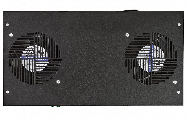 Вентиляторный модуль потолочный , 2 вентилятора с термореле ВМ-2-Т-Ч черный ССД внешний вид 4