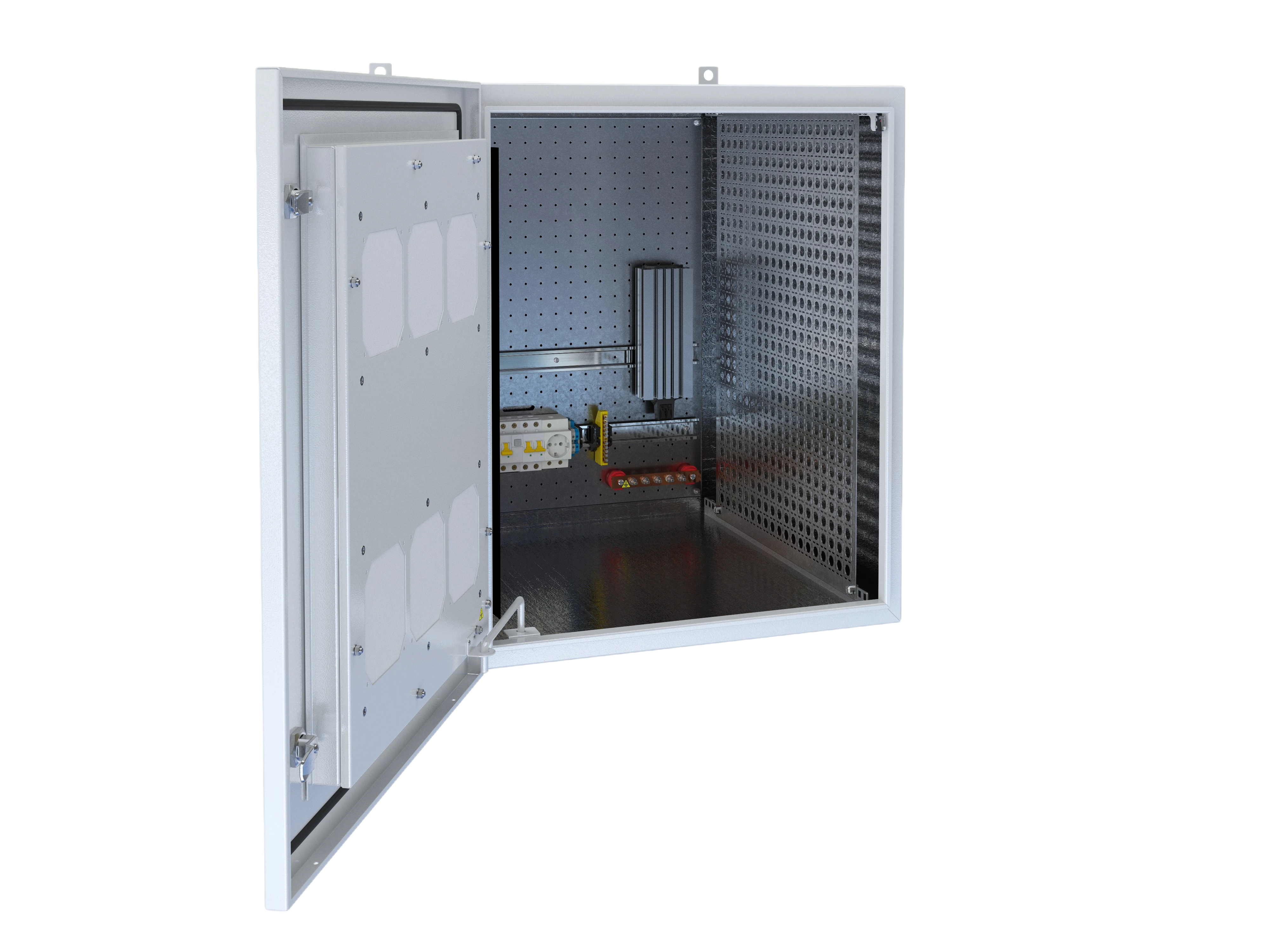 Шкаф климатический  навесной с комплектацией 19",15U(600x650), ШКТ-НВ-15U-600-650-КОМ-3 3