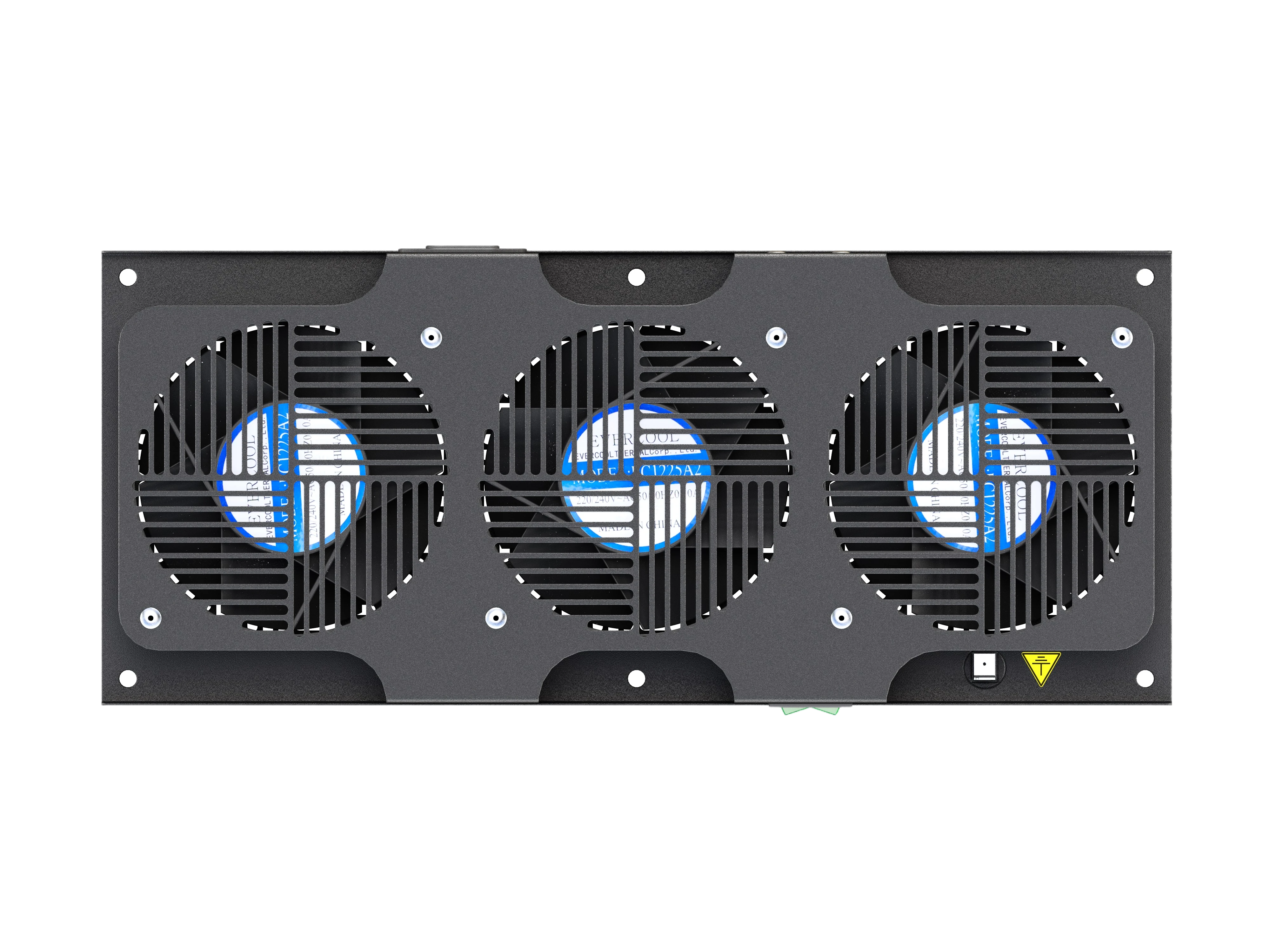 Вентиляторный модуль потолочный чёрный, 3 вентилятора с термодатчиком 35С ВМ-3П-Ч ССД 4