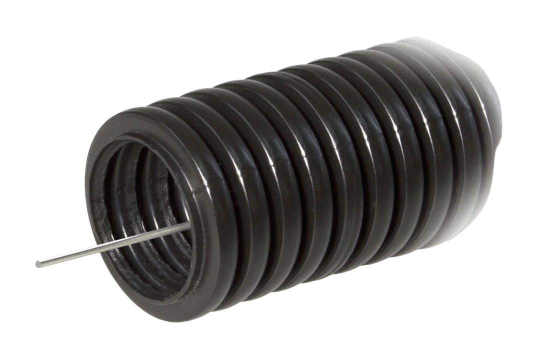 PR.025051 Труба гофрированная ПНД безгалогенная (HF) черная с/з д50 (15м/660м уп/пал) Строитель