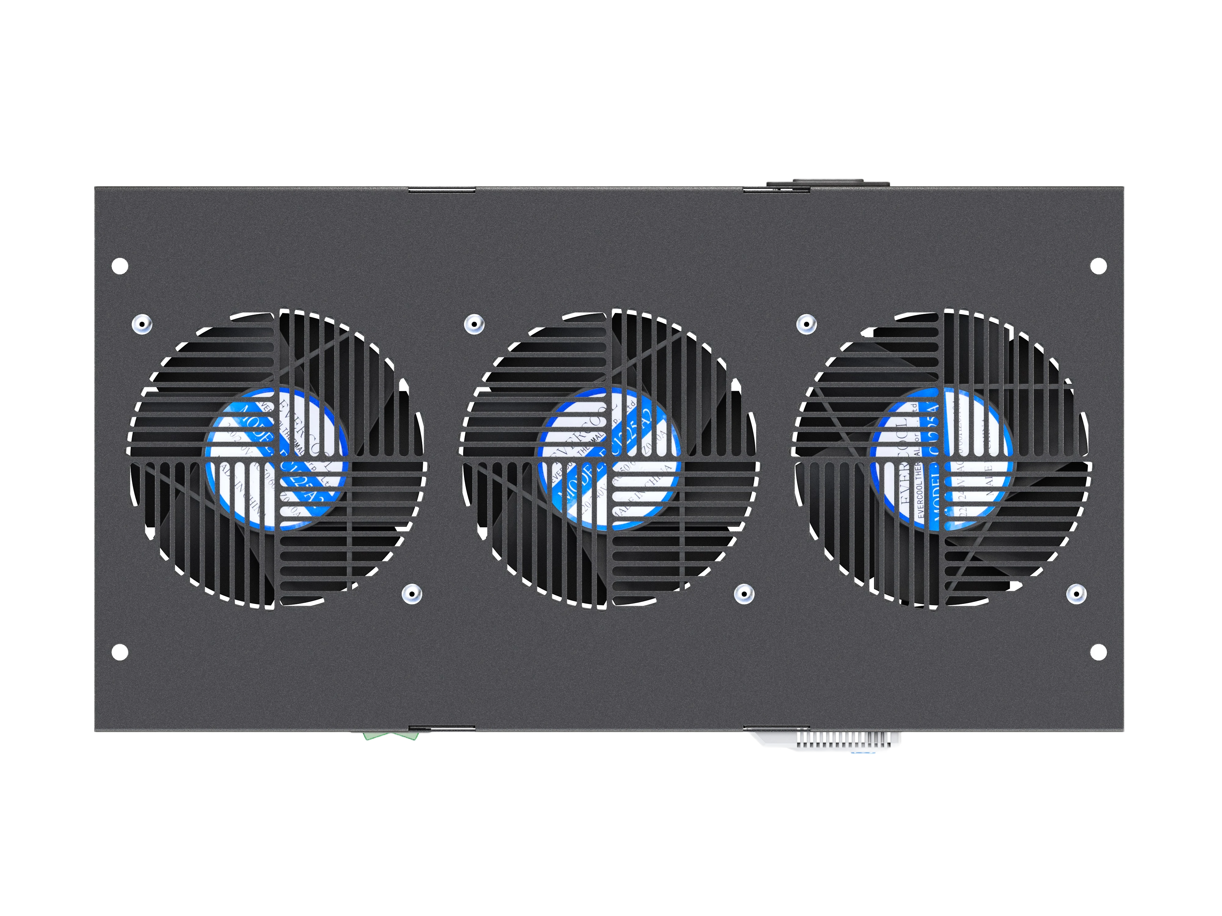 Вентиляторный модуль потолочный, 3 вентилятора с термореле ВМ-3-Т-Ч черный ССД 3