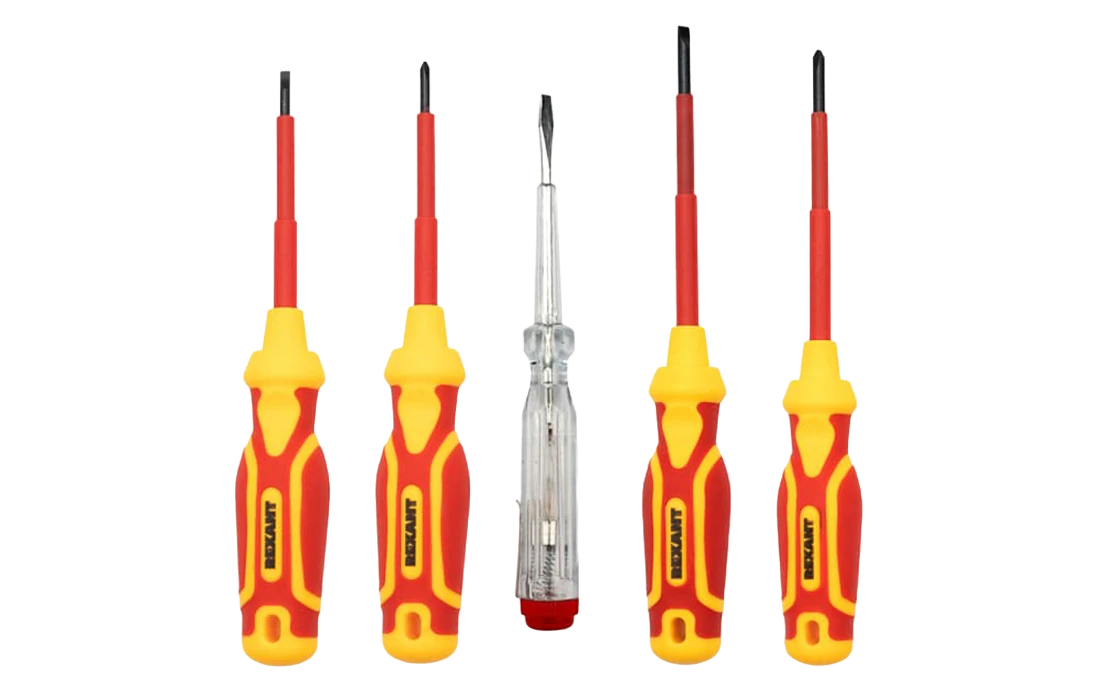 12-4691-3 Набор диэлектрического инструмента RI-01, тканевый пенал, 7 предметов, до 1000В 3