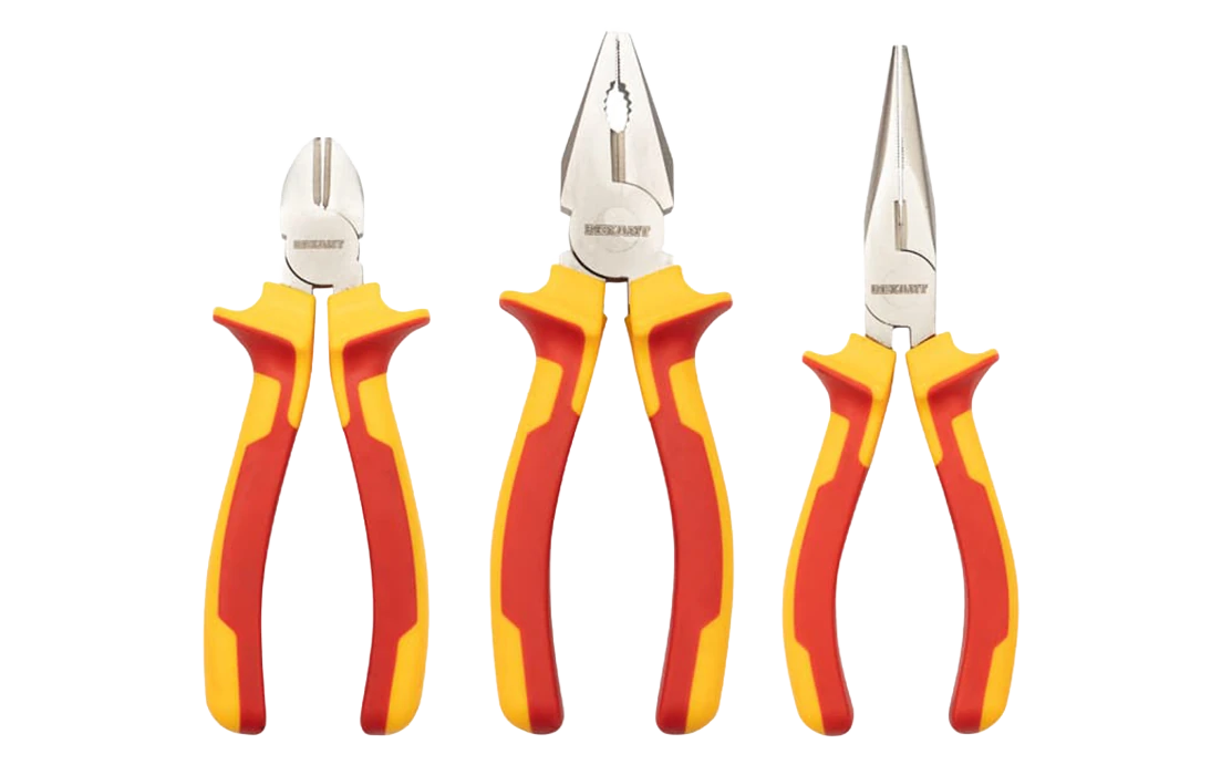 12-4692-3 Набор диэлектрического инструмента RI-02, тканевый пенал, 11 предметов, до 1000В 2