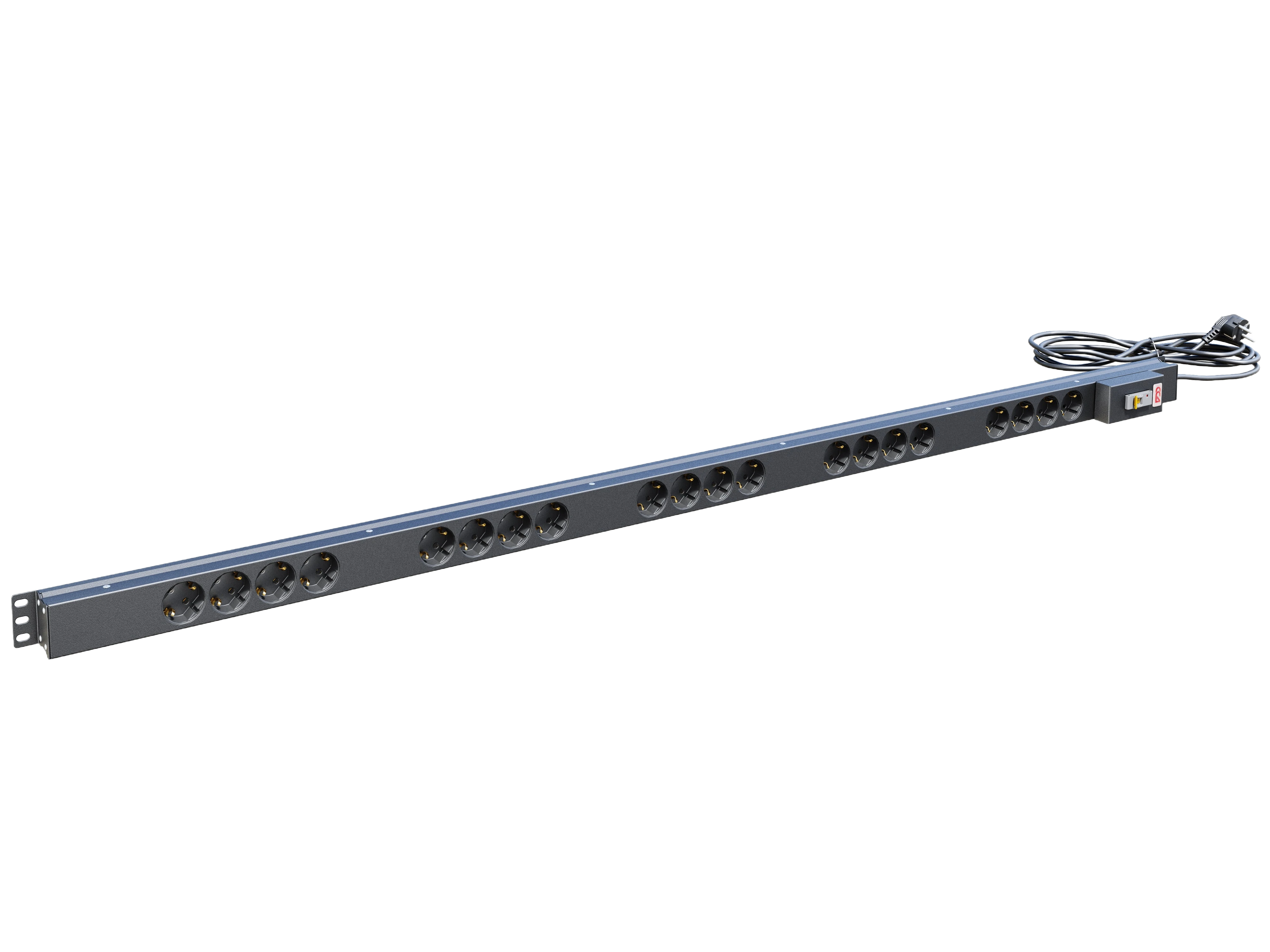 Вертикальный блок розеток,БР-20SСH-16А-Ш-3, 16А, 20 розеток Schuko, 33-48U, шнур 3м 2