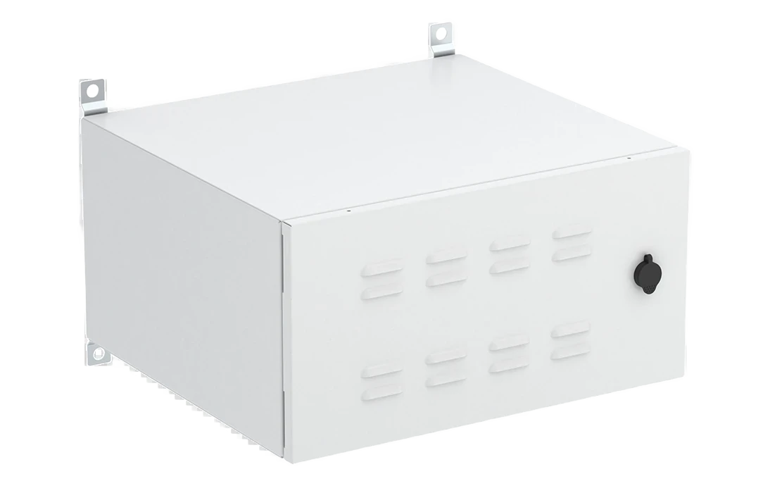 Шкаф климатический  навесной из нержавеющей стали 19",9U(600x450), ШКТ-НВ-Н-9U-600-450