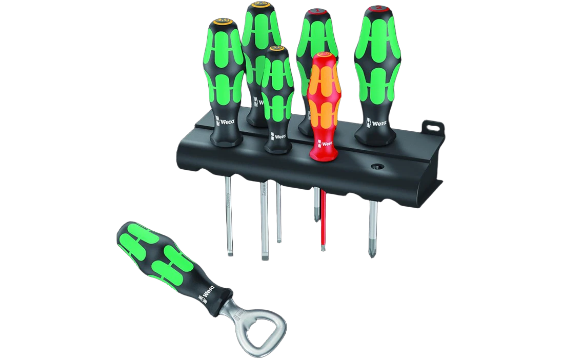 WE-203775	Промо-набор: 350/335/160i/7 Набор отвёрток + подставка + открывалка, 7 пр., PH 1-2, SL 3-4-5.5, SL VDE 2.5 2