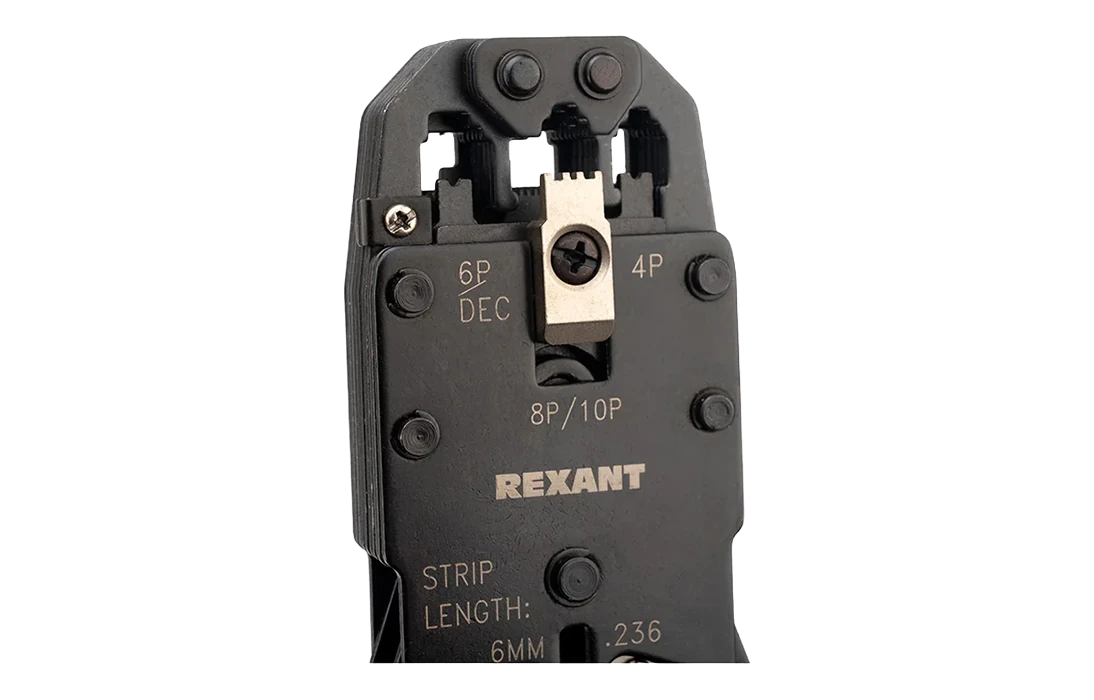 12-3442-1 Кримпер HT-200R ТАЙВАНЬ для обжима 10P10C, 8P8C, 6P6C, 4P4C REXANT 5