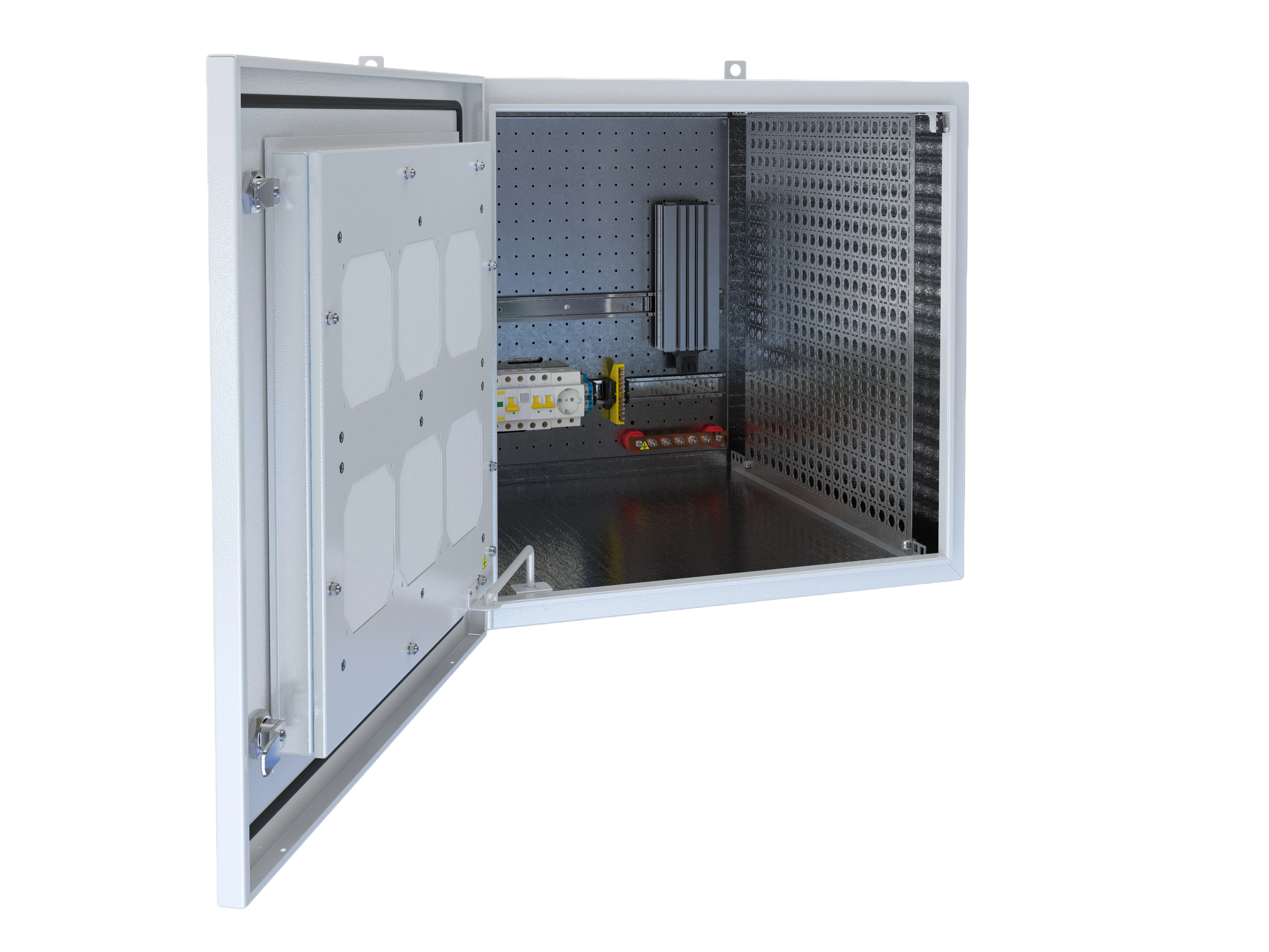 Шкаф климатический  навесной с комплектацией 19",12U(600x650), ШКТ-НВ-12U-600-650-КОМ-2 2