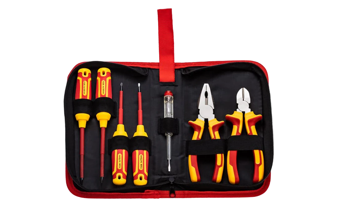 12-4691-3 Набор диэлектрического инструмента RI-01, тканевый пенал, 7 предметов, до 1000В