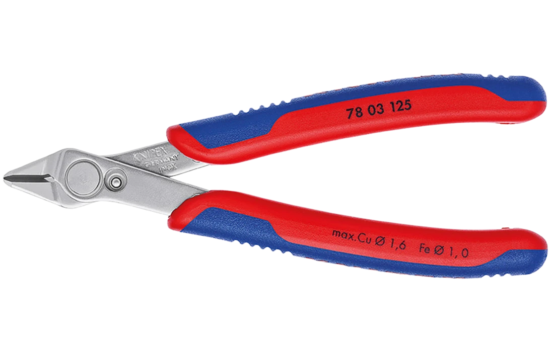 KN-7803125	Electronic Super Knips® Бокорезы прецизионные, нерж., 125 мм, 2-комп ручки