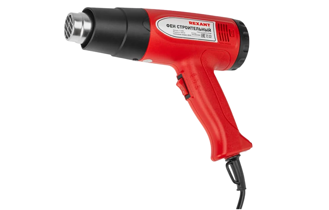 12-0053 Фен строительный, 230 В/2000 Вт "STANDARD" с терморегулятором и дисплеем