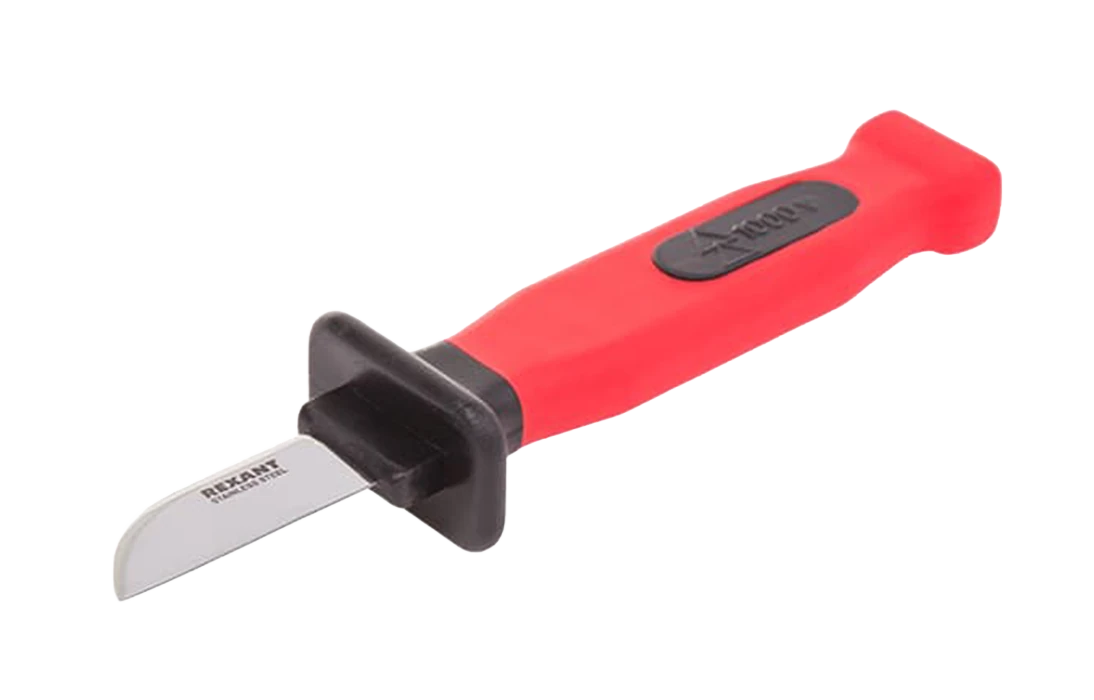 12-4933 Нож монтажника, нержавеющая сталь, лезвие 50 мм REXANT