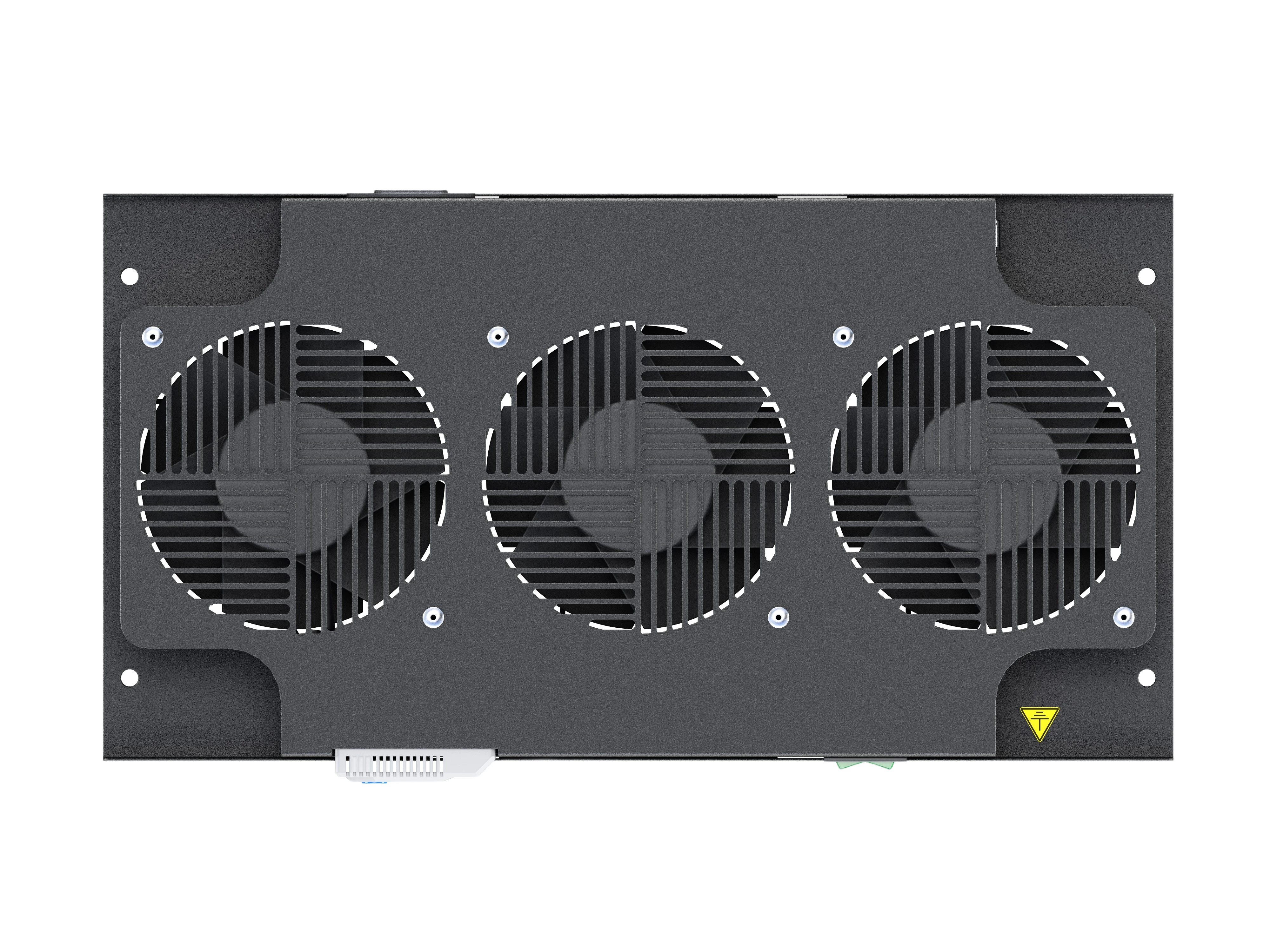 Вентиляторный модуль потолочный, 3 вентилятора с термореле ВМ-3-Т-Ч черный ССД 4